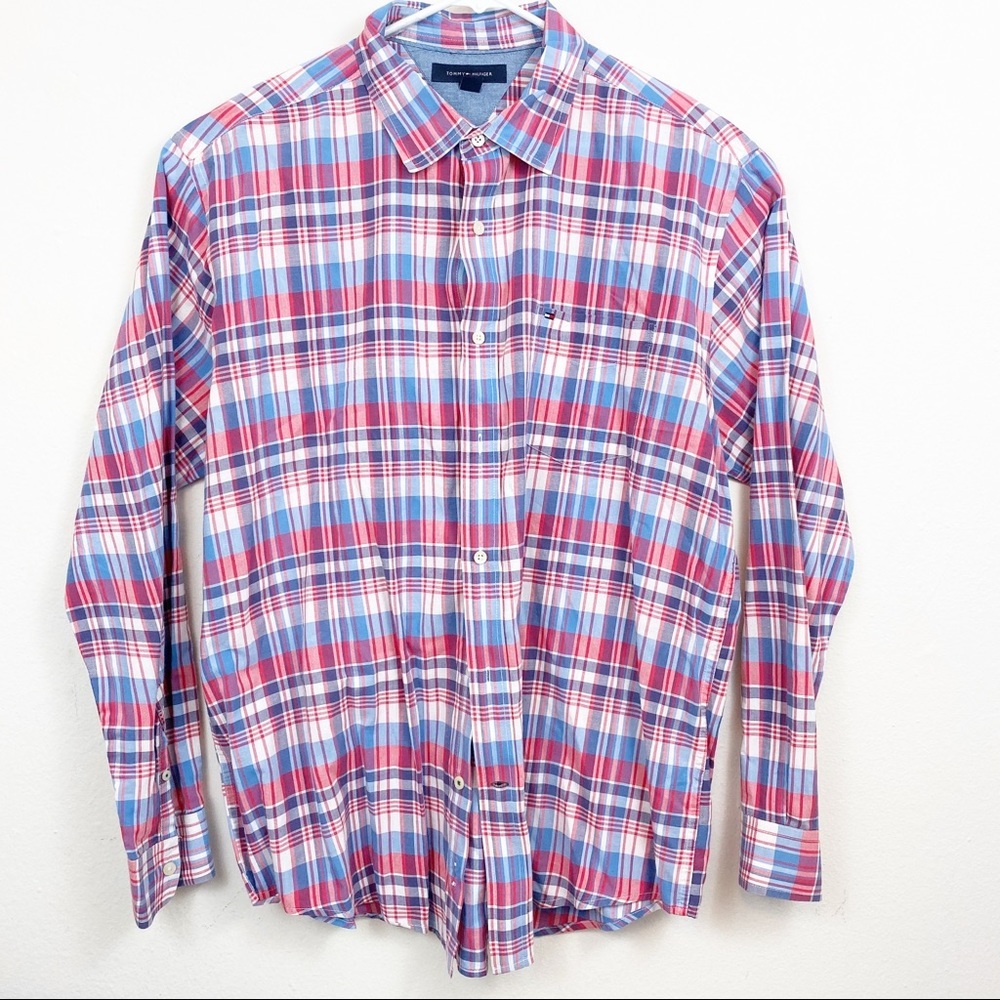 Tommy Hilfiger‎ Checked Button Down Shirt Size XL